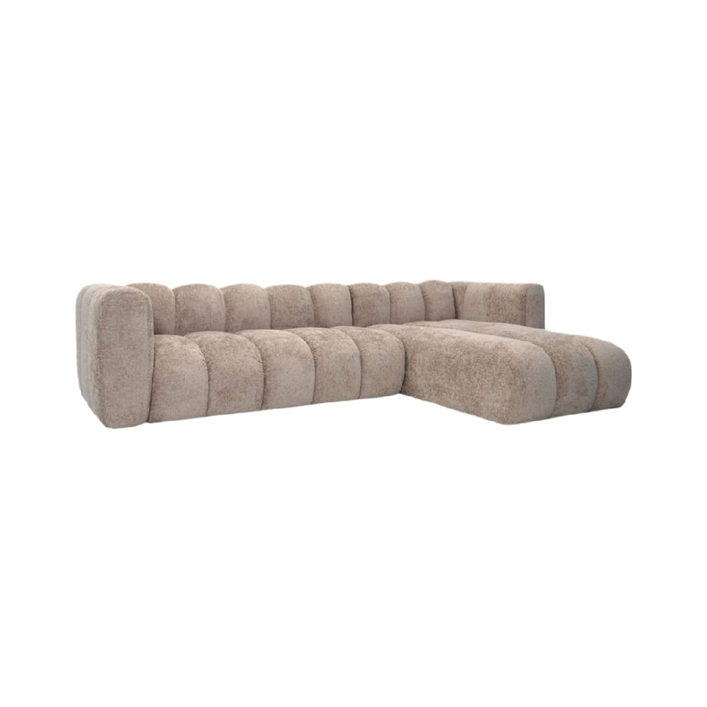 Sectional Sofa for Living Room in Upholstered Fabric - 250 x 100 x 85
