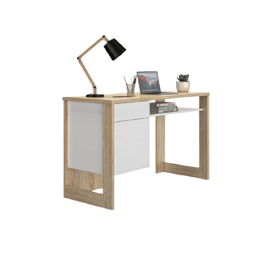 Desk for home office use with a combination of wood and MDF - 120 x 60 x 75