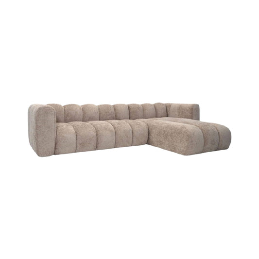 Sectional Sofa for Living Room in Upholstered Fabric - 250 x 100 x 85